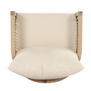 English Elm Outdoor Acacia Wood Dining Chair Teak Finish Rope Accents Cushion Patio Seating N772P395549L