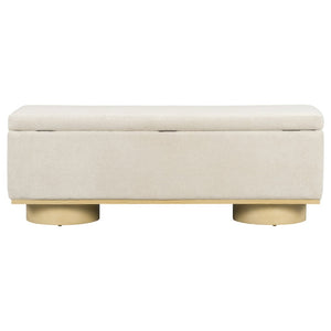 English Elm Modern Boucle Upholstered Storage Bench with Hidden Lift Top for Bedroom Entryway N772P436596A
