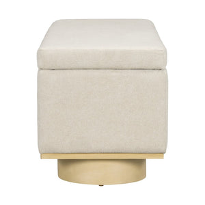 English Elm Modern Boucle Upholstered Storage Bench with Hidden Lift Top for Bedroom Entryway N772P436596A