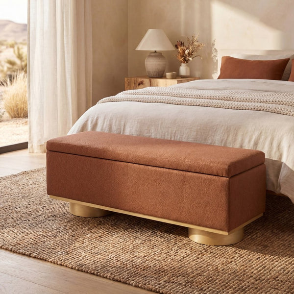 English Elm Modern Upholstered Storage Bench with Lift Top Hidden Compartment for Bedroom Entryway N772P436596D