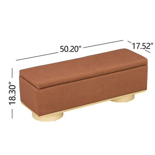 English Elm Modern Upholstered Storage Bench with Lift Top Hidden Compartment for Bedroom Entryway N772P436596D