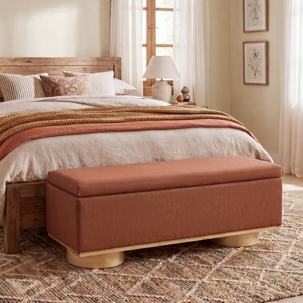 English Elm Modern Upholstered Storage Bench with Lift Top Hidden Compartment for Bedroom Entryway N772P436596D