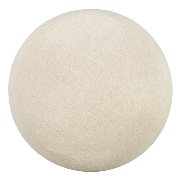 English Elm 15"h Square Oatmeal Upholstered Footstool with Rubberwood Legs for Living Room N772P436599A