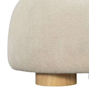 English Elm 15"h Square Oatmeal Upholstered Footstool with Rubberwood Legs for Living Room N772P436599A