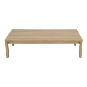 English Elm Outdoor Acacia Slatted Patio Coffee Table Teak Stain Low Profile Natural Grain N772P442264L