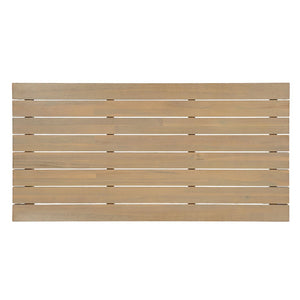 English Elm Outdoor Acacia Slatted Patio Coffee Table Teak Stain Low Profile Natural Grain N772P442264L