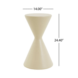 English Elm 24"h Magnesium Oxide Column Pedestal Stand for Outdoor Patios Gardens and Indoor Accent Beige N772P443493B
