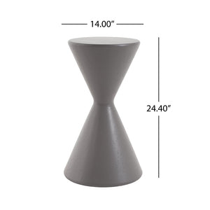 English Elm 24"h Magnesium Oxide Column Pedestal Stand for Outdoor Patios Gardens and Indoor Accent Gray N772P443493G