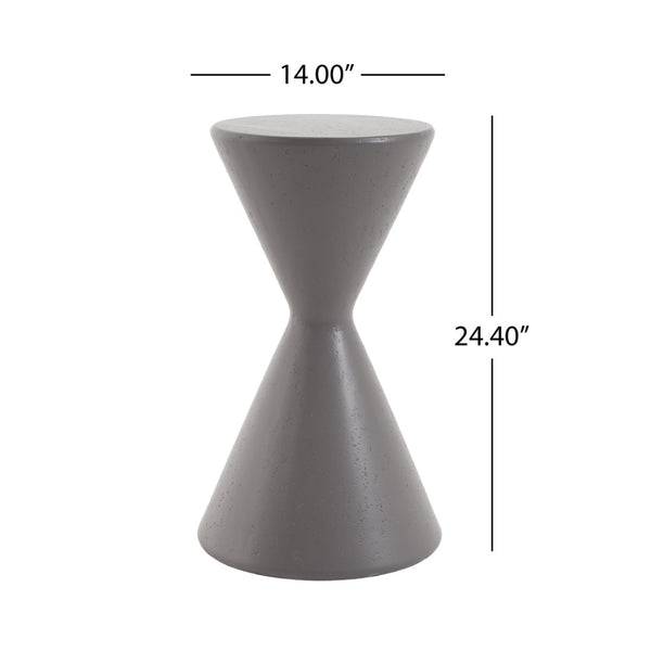 English Elm 24"h Magnesium Oxide Column Pedestal Stand for Outdoor Patios Gardens and Indoor Accent Gray N772P443493G