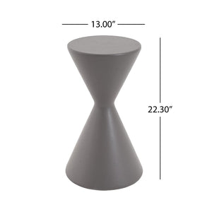 English Elm 22.3"h Gray Magnesium Oxide Garden Pedestal Stand for Outdoor Patios and Indoor Decor N772P443494G