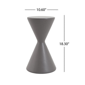 English Elm 18.3"h Gray Magnesium Oxide Column Pedestal Plant Stand for Patio Garden Decor N772P443495G
