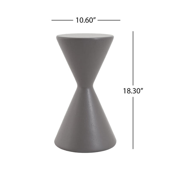 English Elm 18.3"h Gray Magnesium Oxide Column Pedestal Plant Stand for Patio Garden Decor N772P443495G