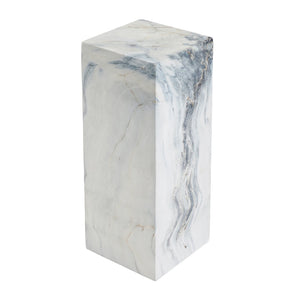 English Elm Handcrafted Marble Effect Square Pedestal Plant Stand for Indoor Outdoor Decor N772P443499M