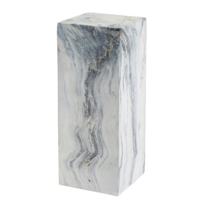 English Elm Handcrafted Marble Effect Square Pedestal Plant Stand for Indoor Outdoor Decor N772P443499M