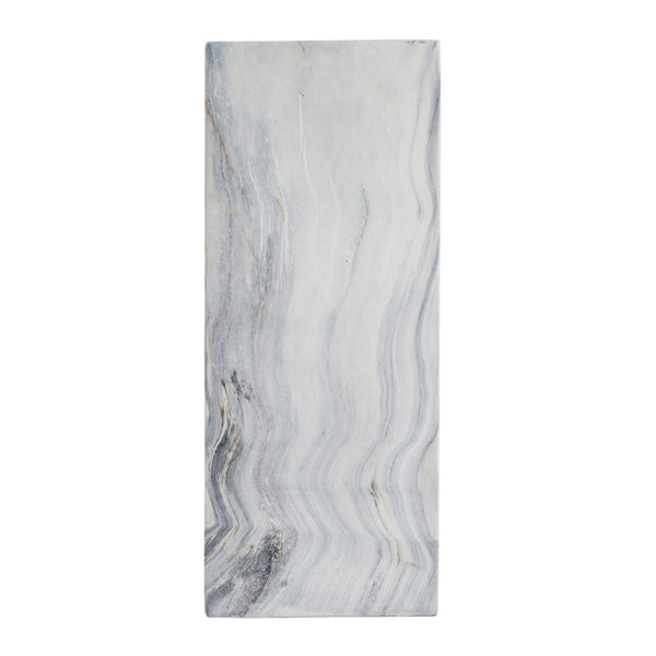 English Elm Handcrafted Marble Effect Square Pedestal Plant Stand for Indoor Outdoor Decor N772P443499M