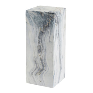 English Elm Handcrafted Marble Effect Square Pedestal Plant Stand for Indoor Outdoor Decor N772P443499M