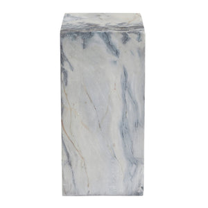 English Elm Handcrafted Marble Effect Square Column Pedestal Plant Stand for Indoor Outdoor Decor N772P443502M