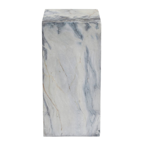 English Elm Handcrafted Marble Effect Square Column Pedestal Plant Stand for Indoor Outdoor Decor N772P443502M