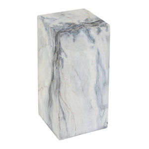 English Elm Handcrafted Marble Effect Square Column Pedestal Plant Stand for Indoor Outdoor Decor N772P443502M