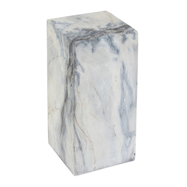 English Elm Handcrafted Marble Effect Square Column Pedestal Plant Stand for Indoor Outdoor Decor N772P443502M