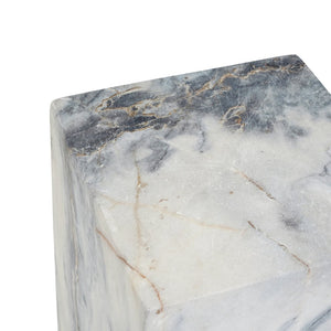 English Elm Handcrafted Marble Effect Square Column Pedestal Plant Stand for Indoor Outdoor Decor N772P443502M