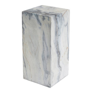 English Elm Handcrafted Marble Effect Square Column Pedestal Plant Stand for Indoor Outdoor Decor N772P443502M