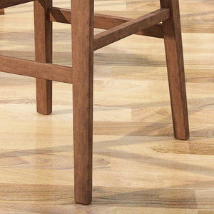 English Elm Bar Chairs Set of 2 Solid Rubberwood Mid-Century Modern Seating for Kitchen Islands N772P443697C