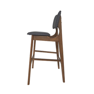English Elm Bar Chairs Set of 2 Solid Rubberwood Mid-Century Modern Seating for Kitchen Islands N772P443697C