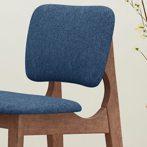English Elm Bar Chairs Set of 2 Mid-Century Rubberwood Frame Upholstered Kitchen Island Seating N772P443697D