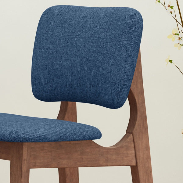 English Elm Bar Chairs Set of 2 Mid-Century Rubberwood Frame Upholstered Kitchen Island Seating N772P443697D