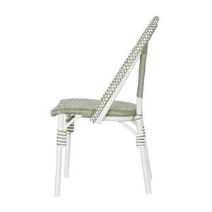 English Elm Outdoor Woven PE Rattan Bistro Chair Set French Cafe Style Aluminum Frame Patio N772P451638E