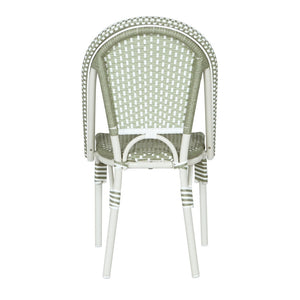 English Elm Outdoor Woven PE Rattan Bistro Chair Set French Cafe Style Aluminum Frame Patio N772P451638E