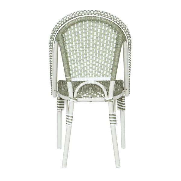 English Elm Outdoor Woven PE Rattan Bistro Chair Set French Cafe Style Aluminum Frame Patio N772P451638E
