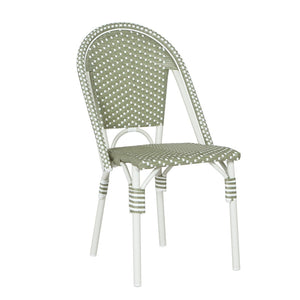 English Elm Outdoor Woven PE Rattan Bistro Chair Set French Cafe Style Aluminum Frame Patio N772P451638E