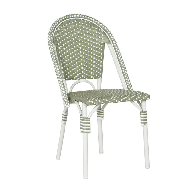 English Elm Outdoor Woven PE Rattan Bistro Chair Set French Cafe Style Aluminum Frame Patio N772P451638E