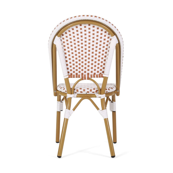 English Elm Outdoor Woven PE Rattan Bistro Chair Set of 2 for Patio Balcony or Garden N772P451638R
