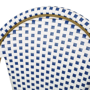 English Elm French Bistro Outdoor Chair Set of Two Woven Rattan Patio Seating for Garden N772P451638W
