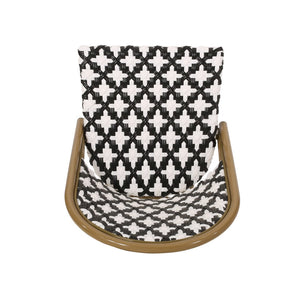 English Elm French Bistro Outdoor Dining Chair Set of 2 Handcrafted Rattan Weave Patio Seating N772P451686B