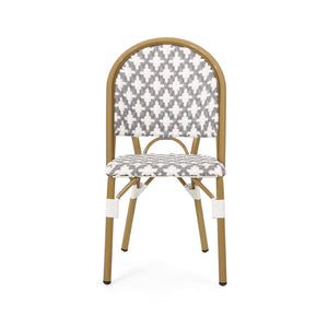 English Elm Outdoor Handwoven PE Rattan Bistro Chair Set Parisian Cafe Style Patio Seating N772P451686G