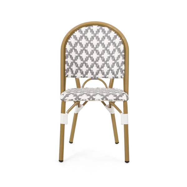 English Elm Outdoor Handwoven PE Rattan Bistro Chair Set Parisian Cafe Style Patio Seating N772P451686G