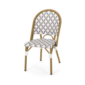 English Elm Outdoor Handwoven PE Rattan Bistro Chair Set Parisian Cafe Style Patio Seating N772P451686G