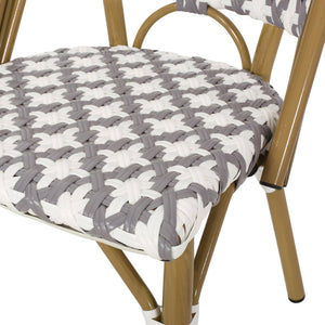 English Elm Outdoor Handwoven PE Rattan Bistro Chair Set Parisian Cafe Style Patio Seating N772P451686G