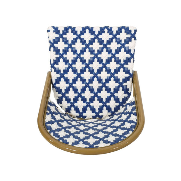 English Elm French Bistro Outdoor Dining Chair Set of 2 Handwoven Rattan Aluminum Patio Seating N772P451686W