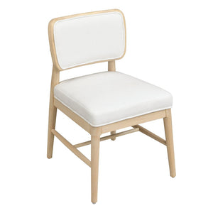 English Elm Rattan Backrest Solid Wood Dining Chairs Nordic Minimalist Padded Set of 2 N772P455762W