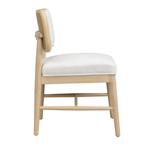 English Elm Rattan Backrest Solid Wood Dining Chairs Nordic Minimalist Padded Set of 2 N772P455762W