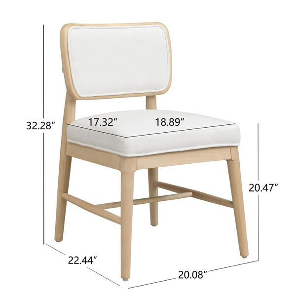 English Elm Rattan Backrest Solid Wood Dining Chairs Nordic Minimalist Padded Set of 2 N772P455762W