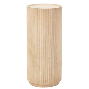 English Elm Modern Handcrafted Square Pedestal Indoor Outdoor Plant Stand Sculpture Display Natural N772P467407T