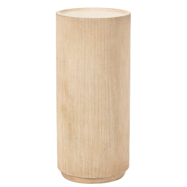 English Elm Modern Handcrafted Square Pedestal Indoor Outdoor Plant Stand Sculpture Display Natural N772P467407T