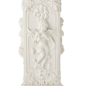 English Elm Pedestal Column Plant Stand Roman Angel Relief Mgo Sculpture for Indoor Outdoor Decor N772P467415B