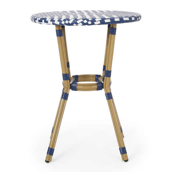 English Elm Outdoor Aluminum Bistro Set Wicker Rattan Patio Cafe Seating French Provincial Style N772P473257N